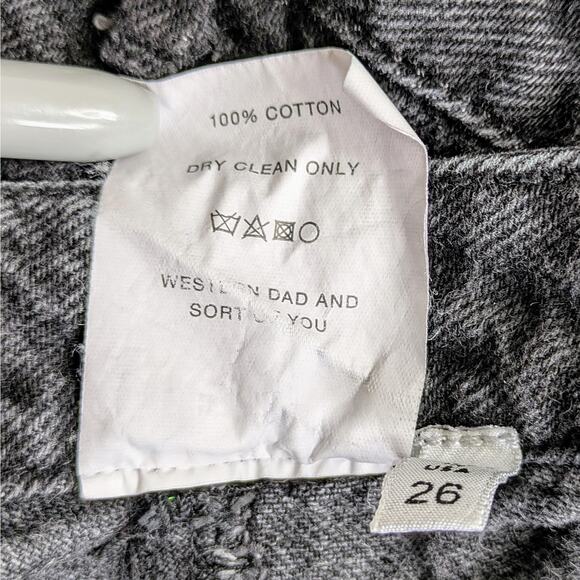 Eckhaus Latta Jeans Women's 26 Charcoal Black High Rise 100% Cotton Ankle - Picture 3 of 10